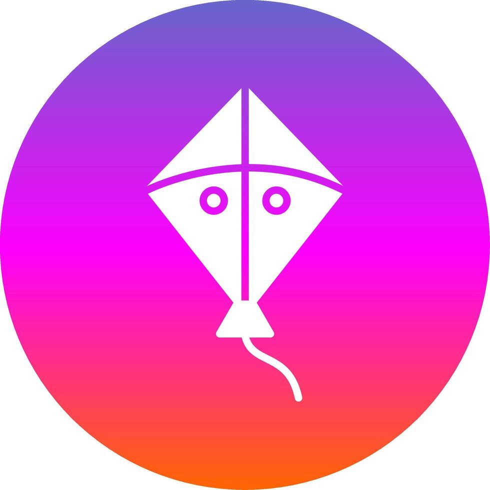 Kite Glyph Gradient Circle Icon Design vector