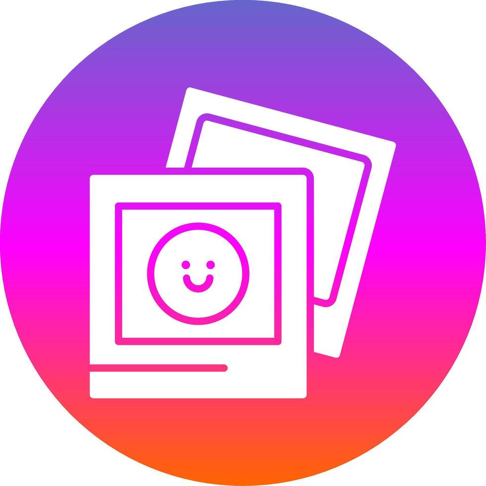 Photograph Glyph Gradient Circle Icon Design vector
