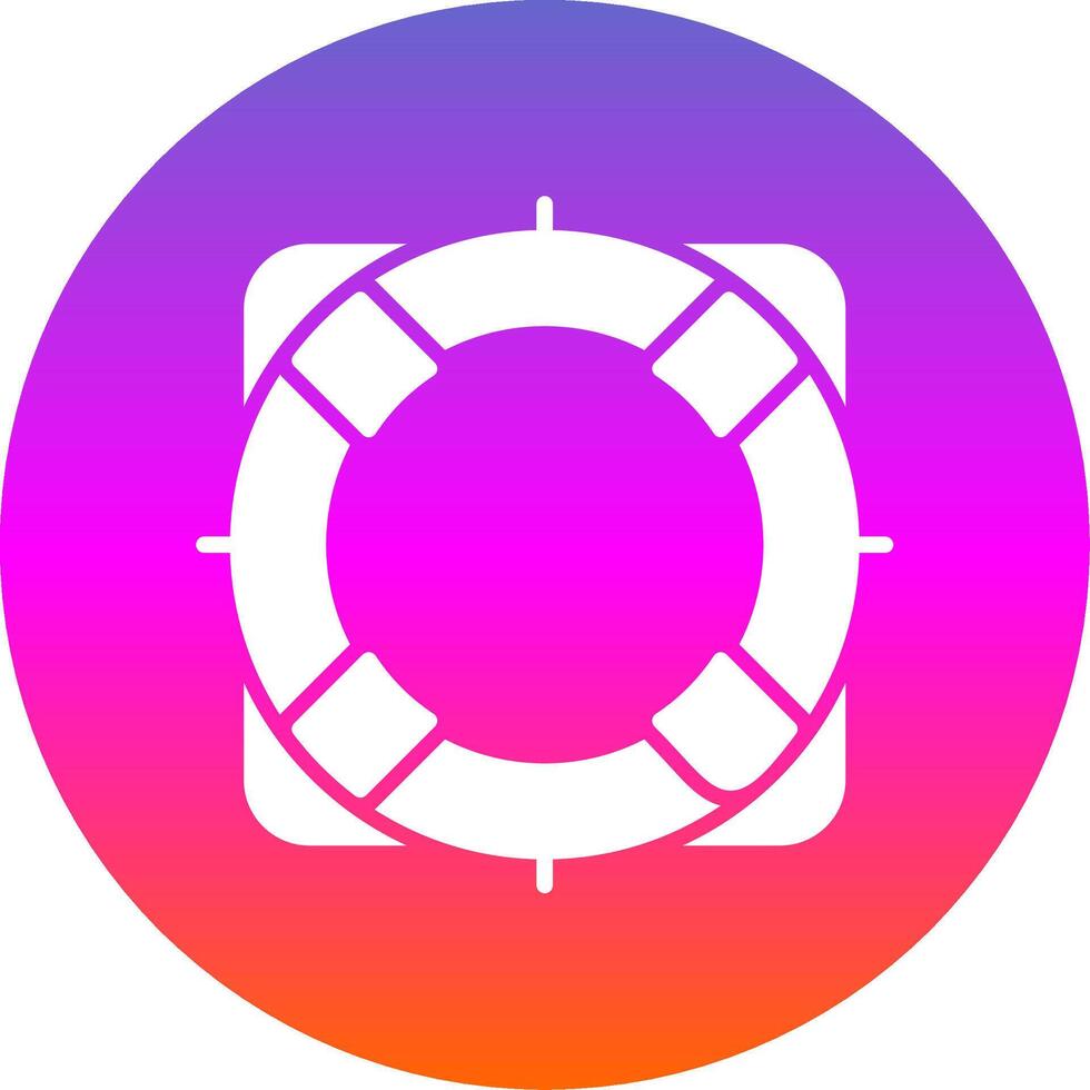 Rescue Buoy Glyph Gradient Circle Icon Design vector