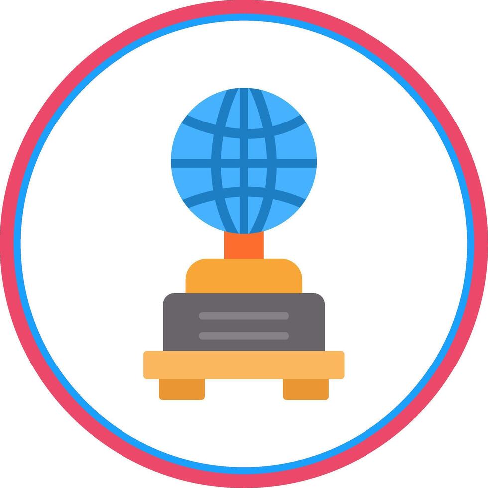 Globe Flat Circle Icon vector