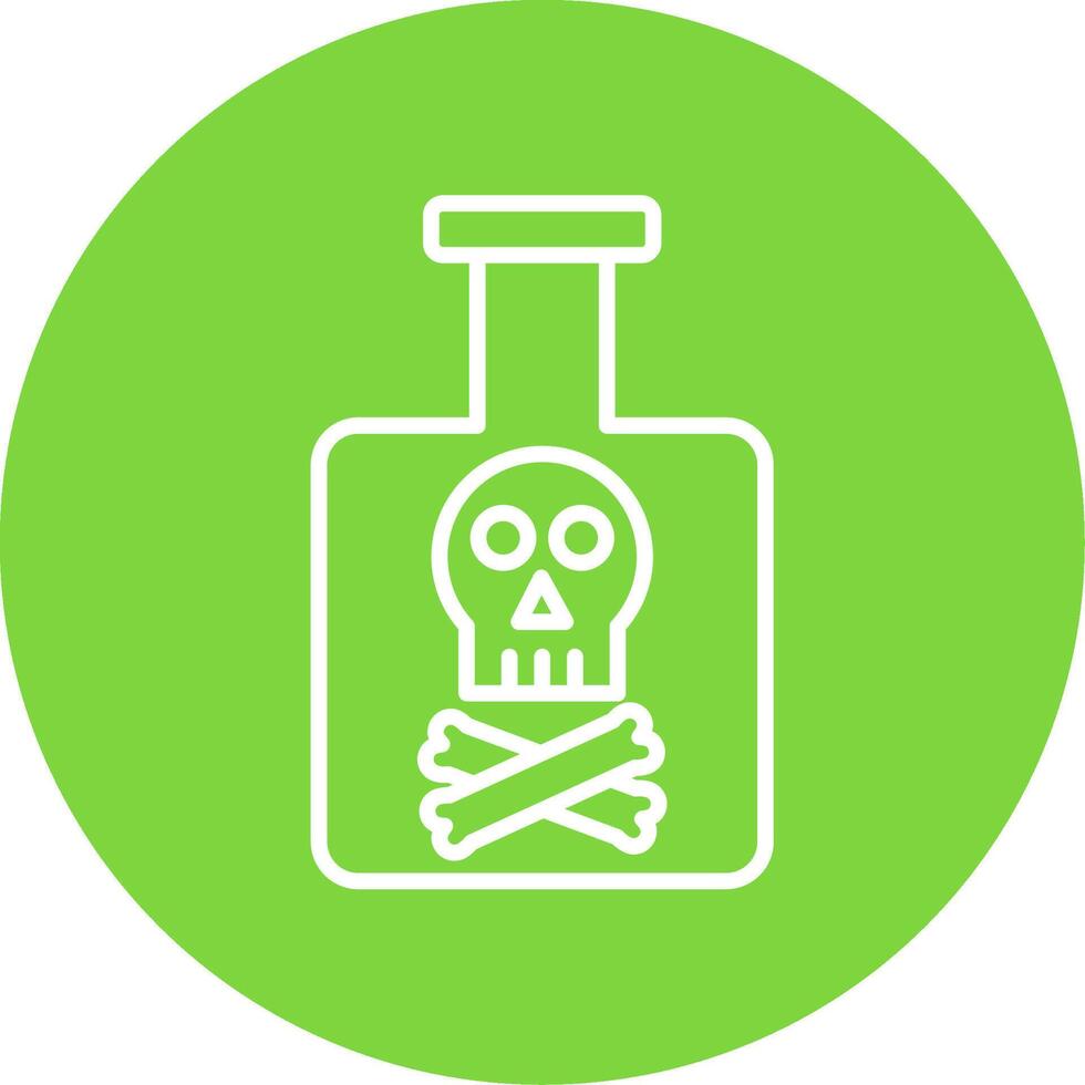 Poison Multi Color Circle Icon vector