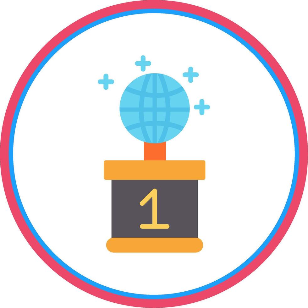 World Flat Circle Icon vector