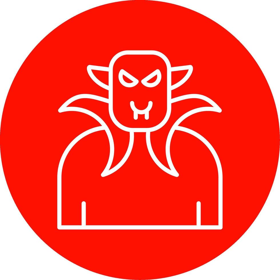 Dracula Multi Color Circle Icon vector
