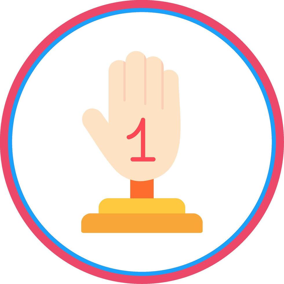 Hand Flat Circle Icon vector