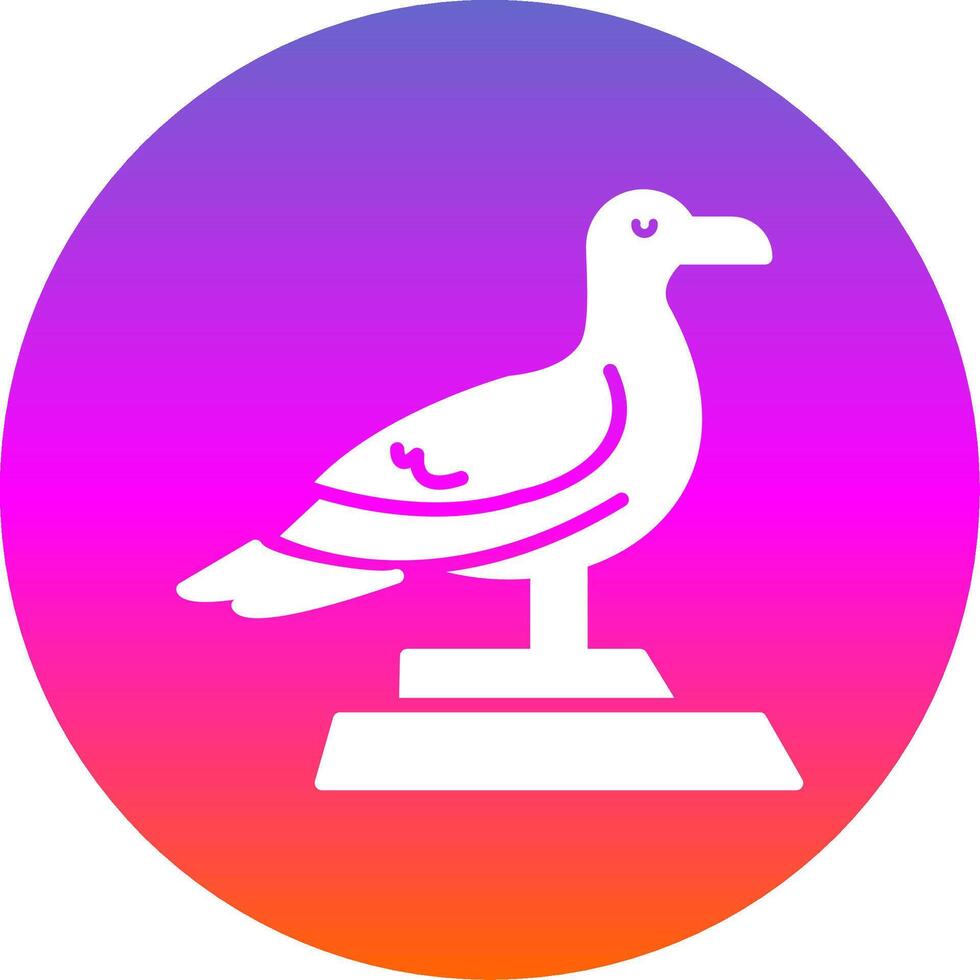 Seagull Glyph Gradient Circle Icon Design vector