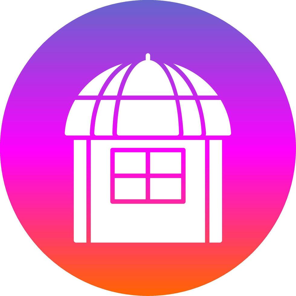 Hut Glyph Gradient Circle Icon Design vector