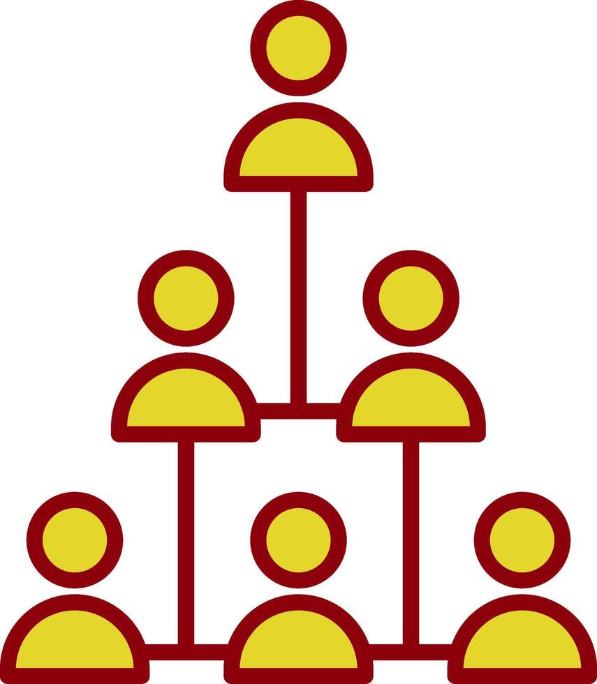 Hierarchical Structure Vintage Icon Design vector