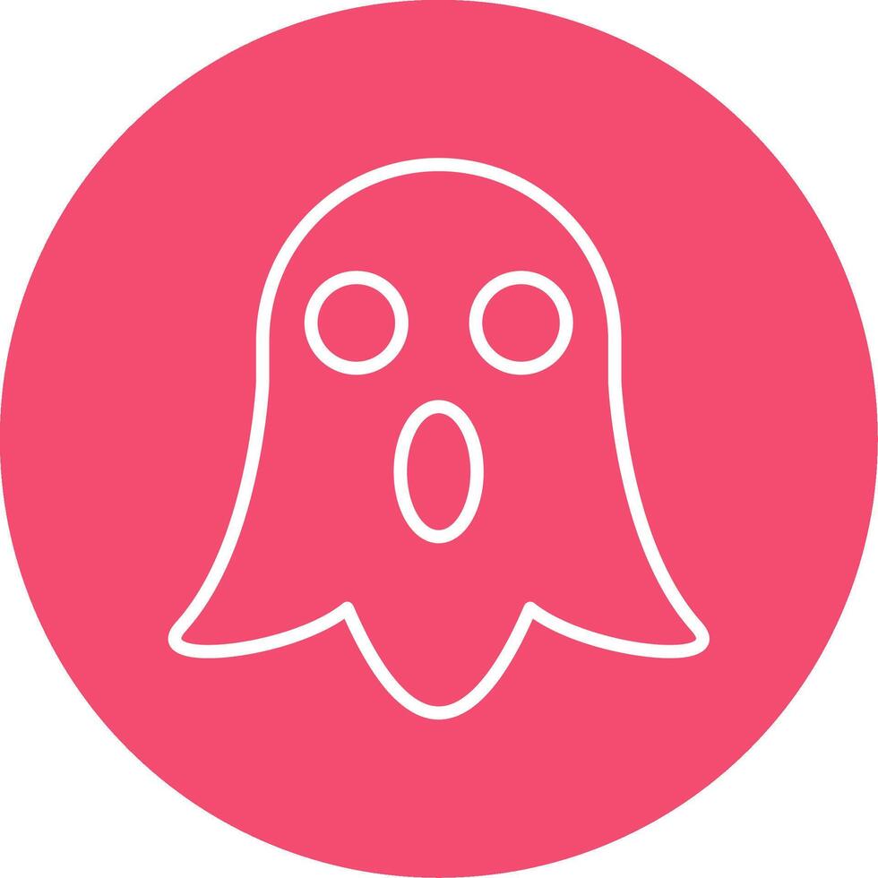 Ghost Multi Color Circle Icon vector