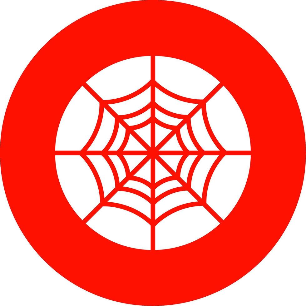 Spider Web Multi Color Circle Icon vector