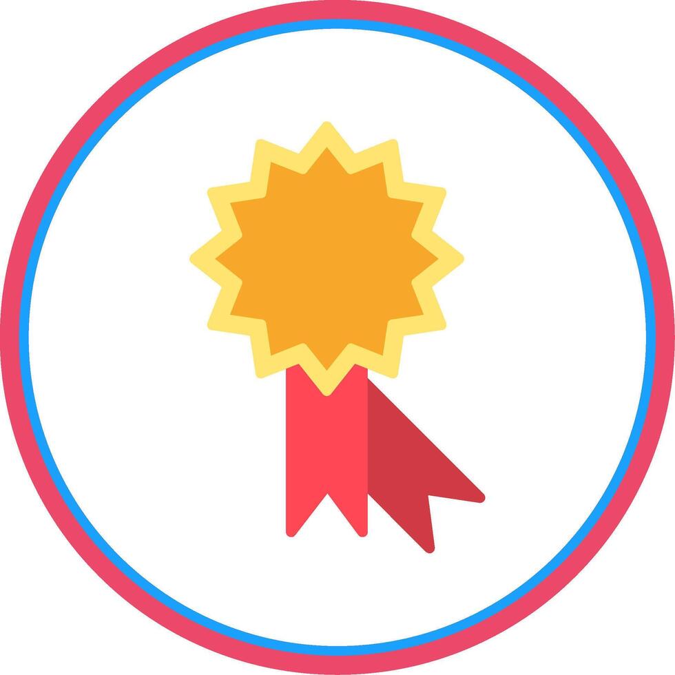 Ribbon Flat Circle Icon vector