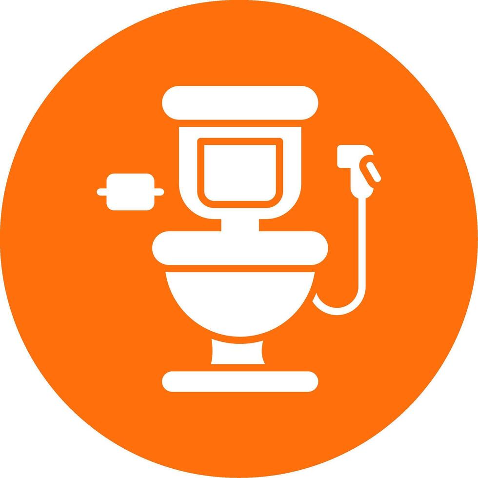 Toilet Multi Color Circle Icon vector