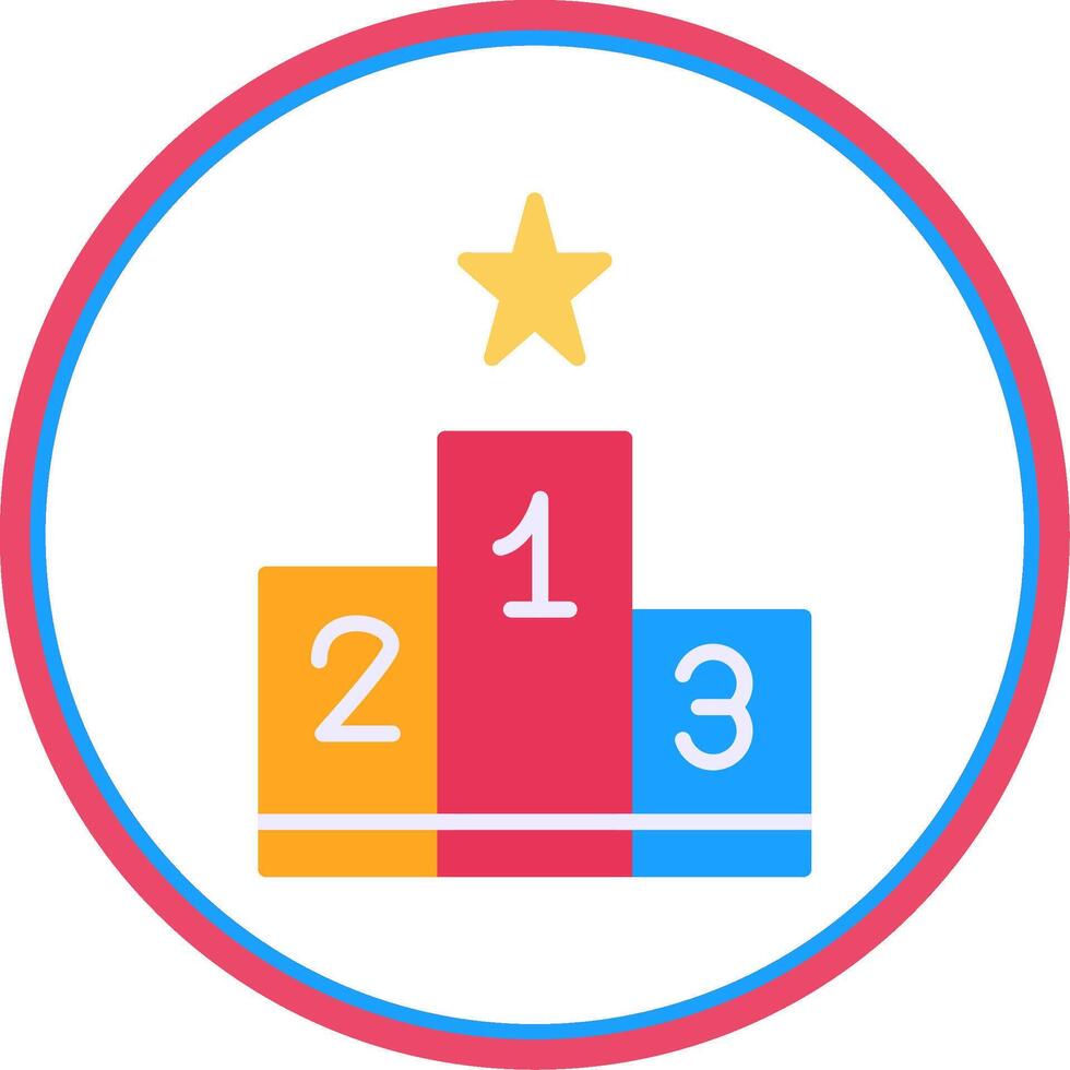 Leaderboard Flat Circle Icon vector