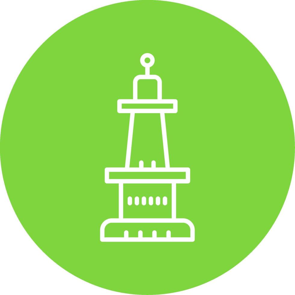 Monument Multi Color Circle Icon vector