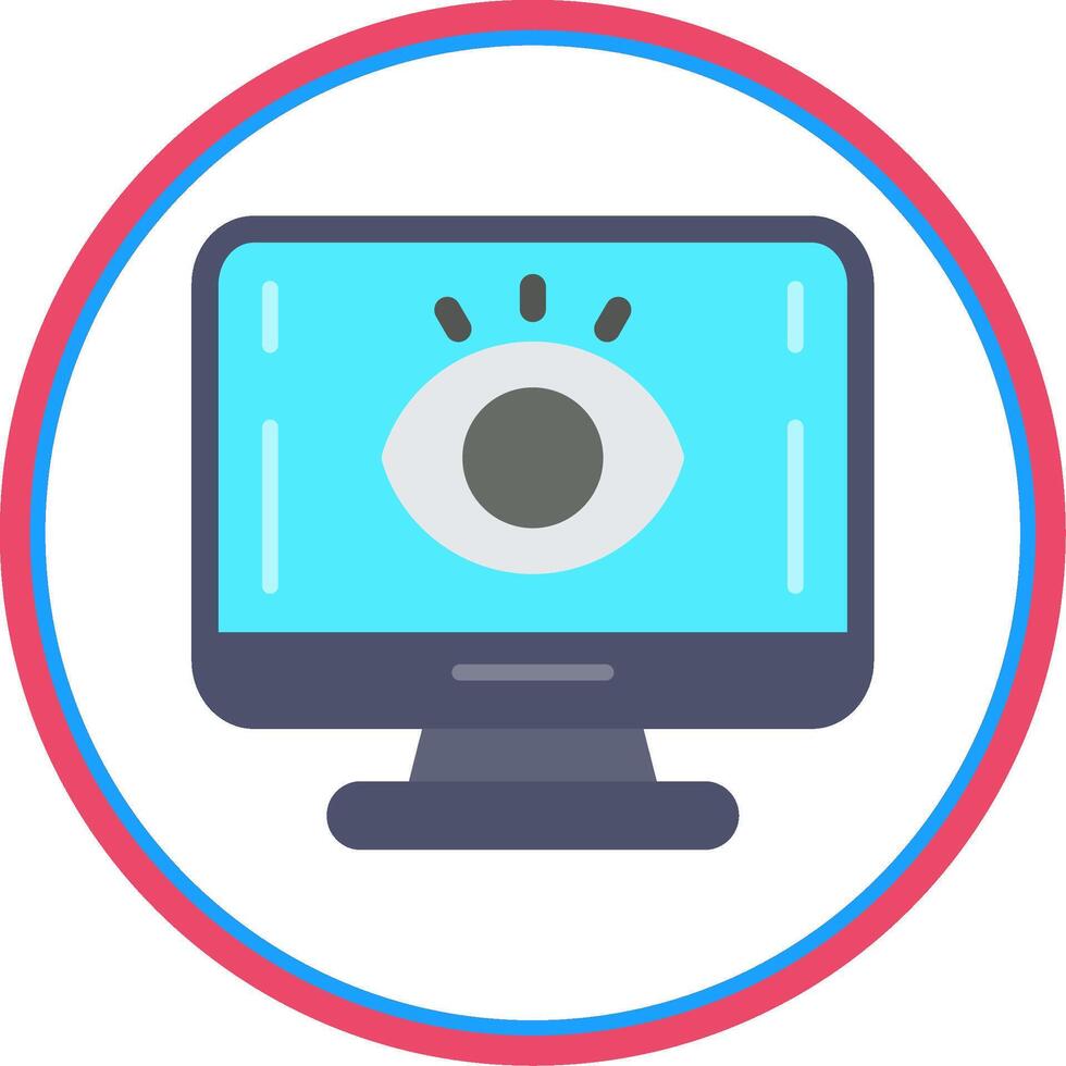 Computer Flat Circle Icon 43596402 Vector Art at Vecteezy