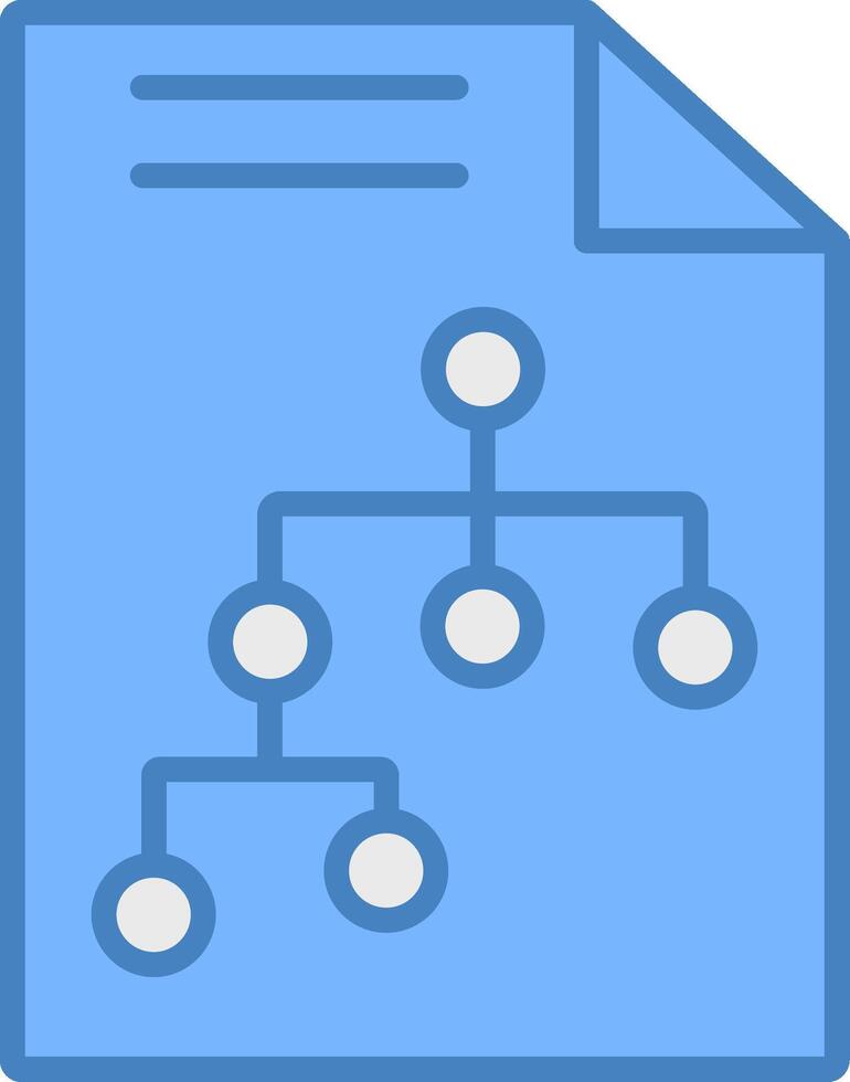 Flow Line Filled Blue Icon vector