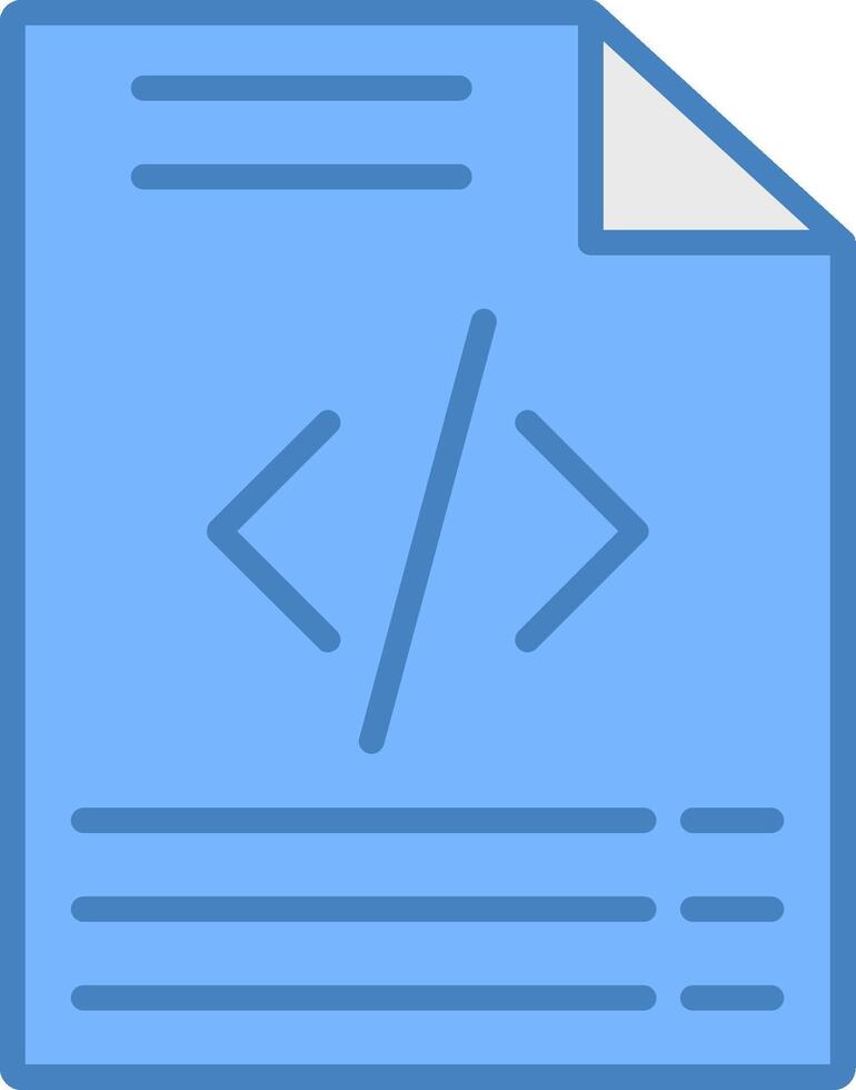 Coding Line Filled Blue Icon vector