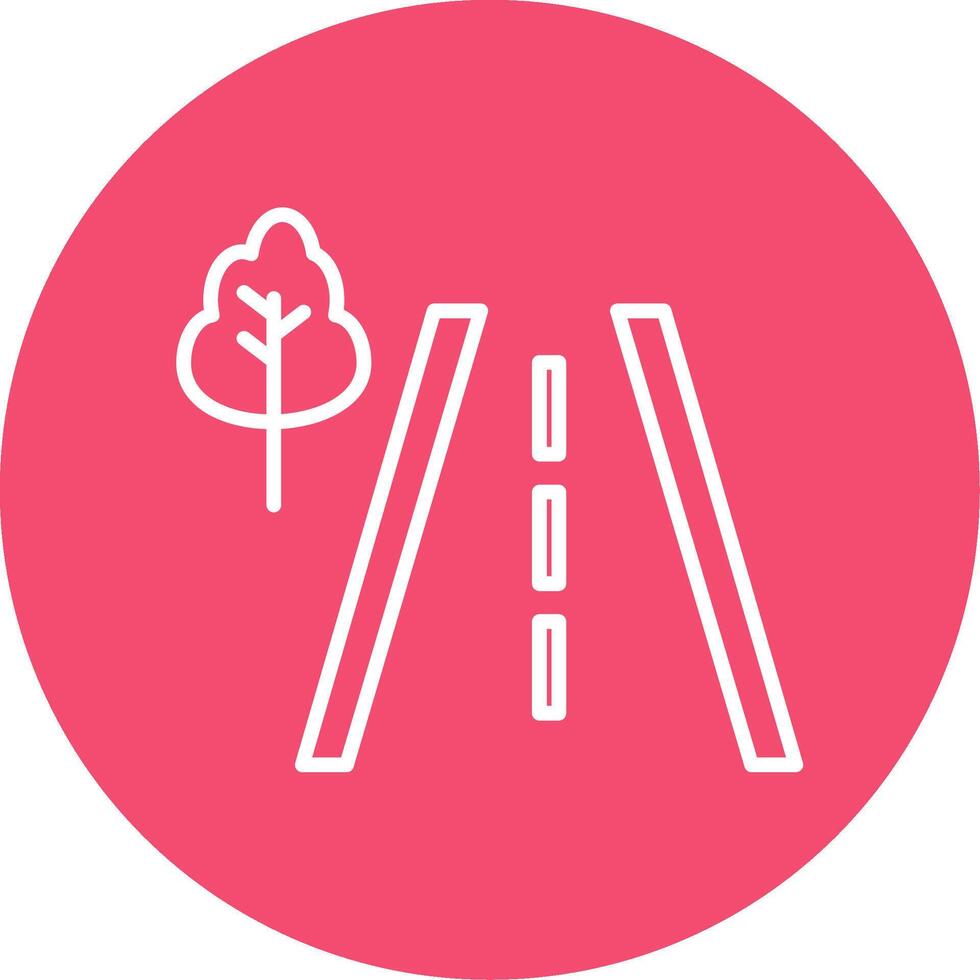 Road Multi Color Circle Icon vector