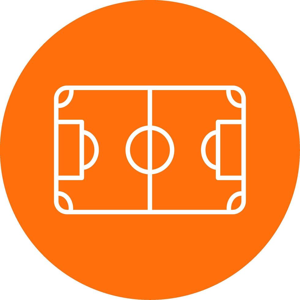 fútbol campo multi color circulo icono vector