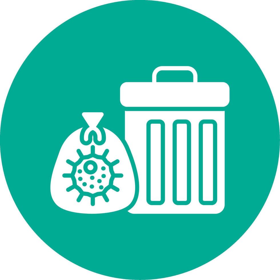 Trash Multi Color Circle Icon vector