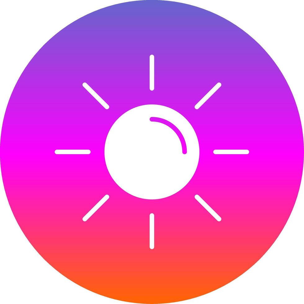 Sun Glyph Gradient Circle Icon Design vector