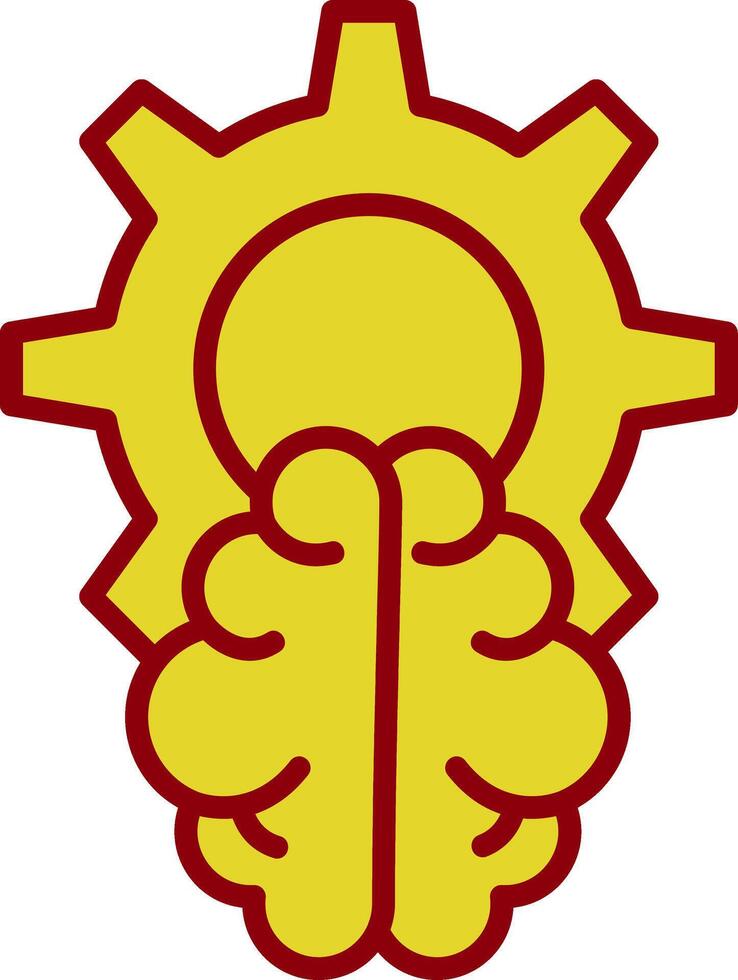 Brain Vintage Icon Design vector