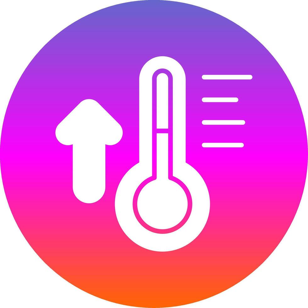 Thermometer Glyph Gradient Circle Icon Design vector