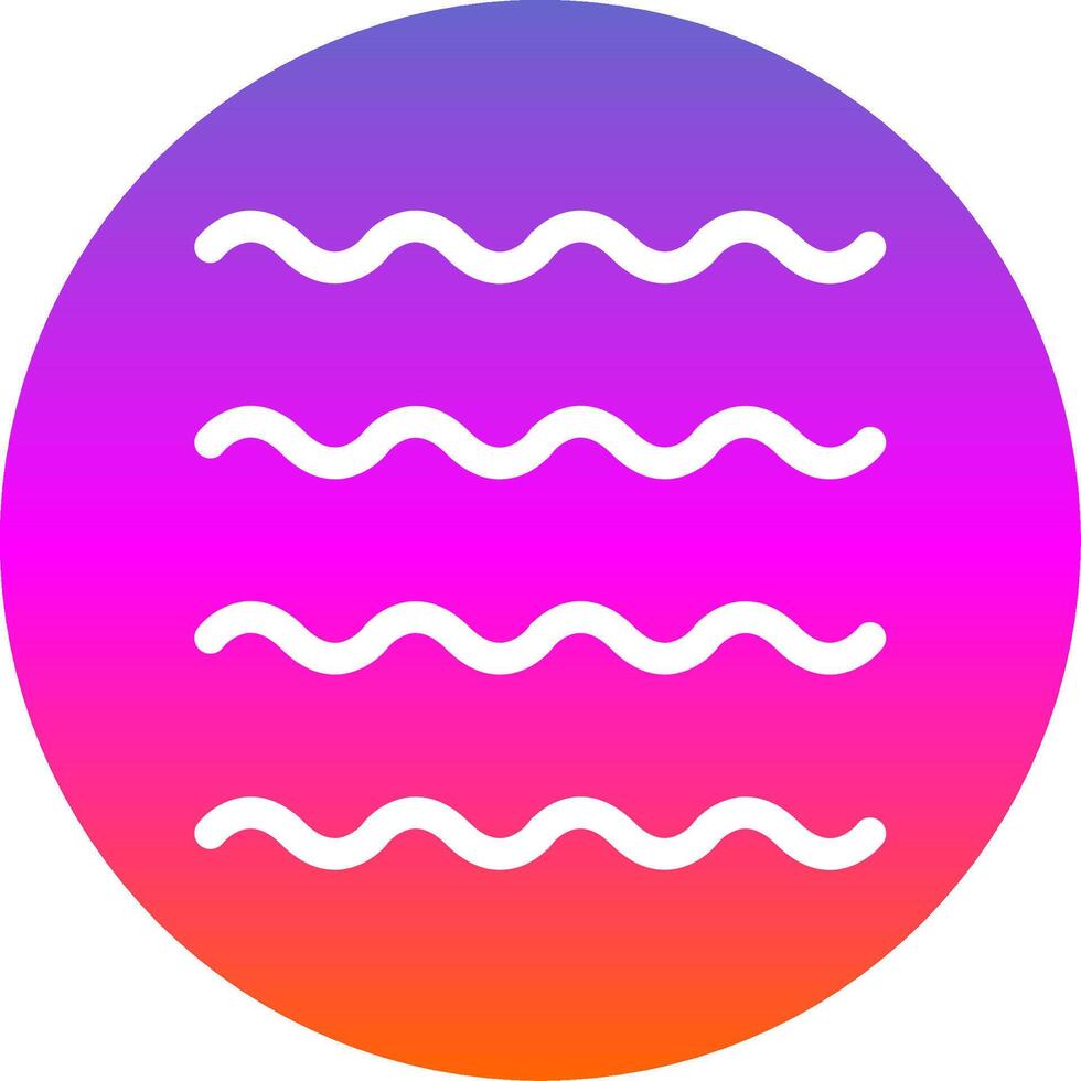 Waves Glyph Gradient Circle Icon Design vector