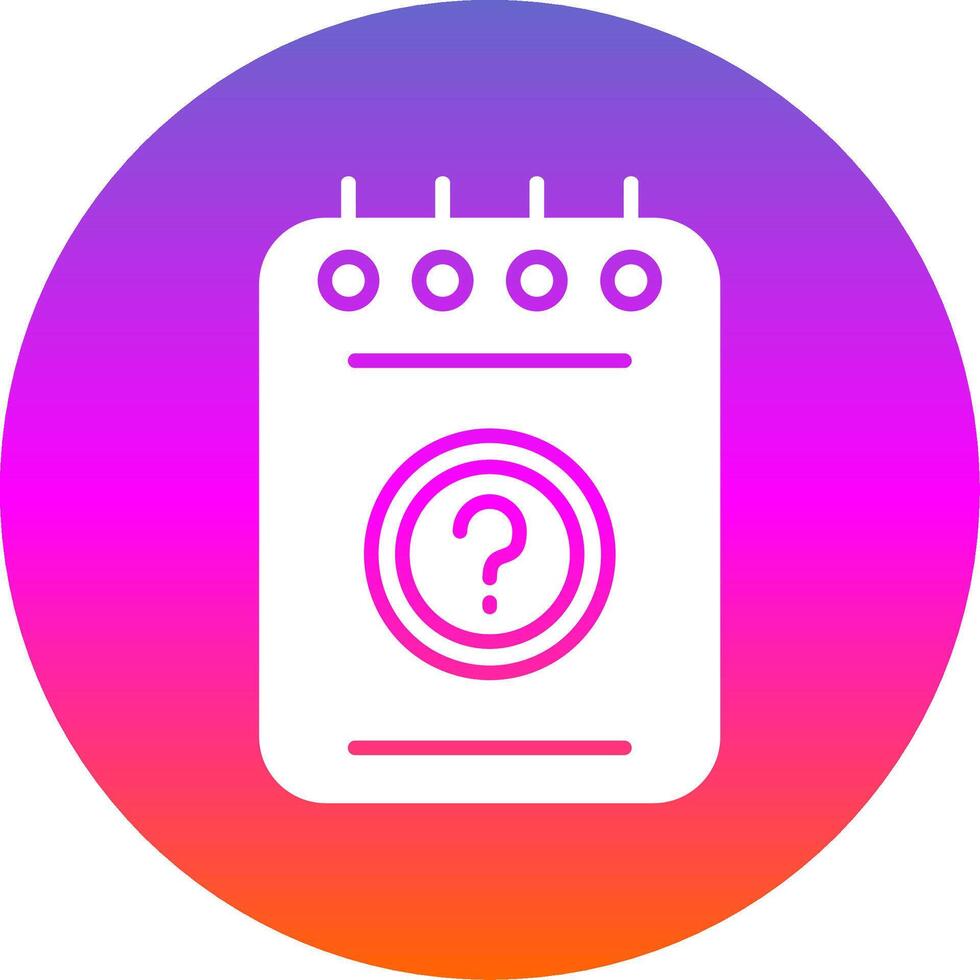 Notes Glyph Gradient Circle Icon Design vector