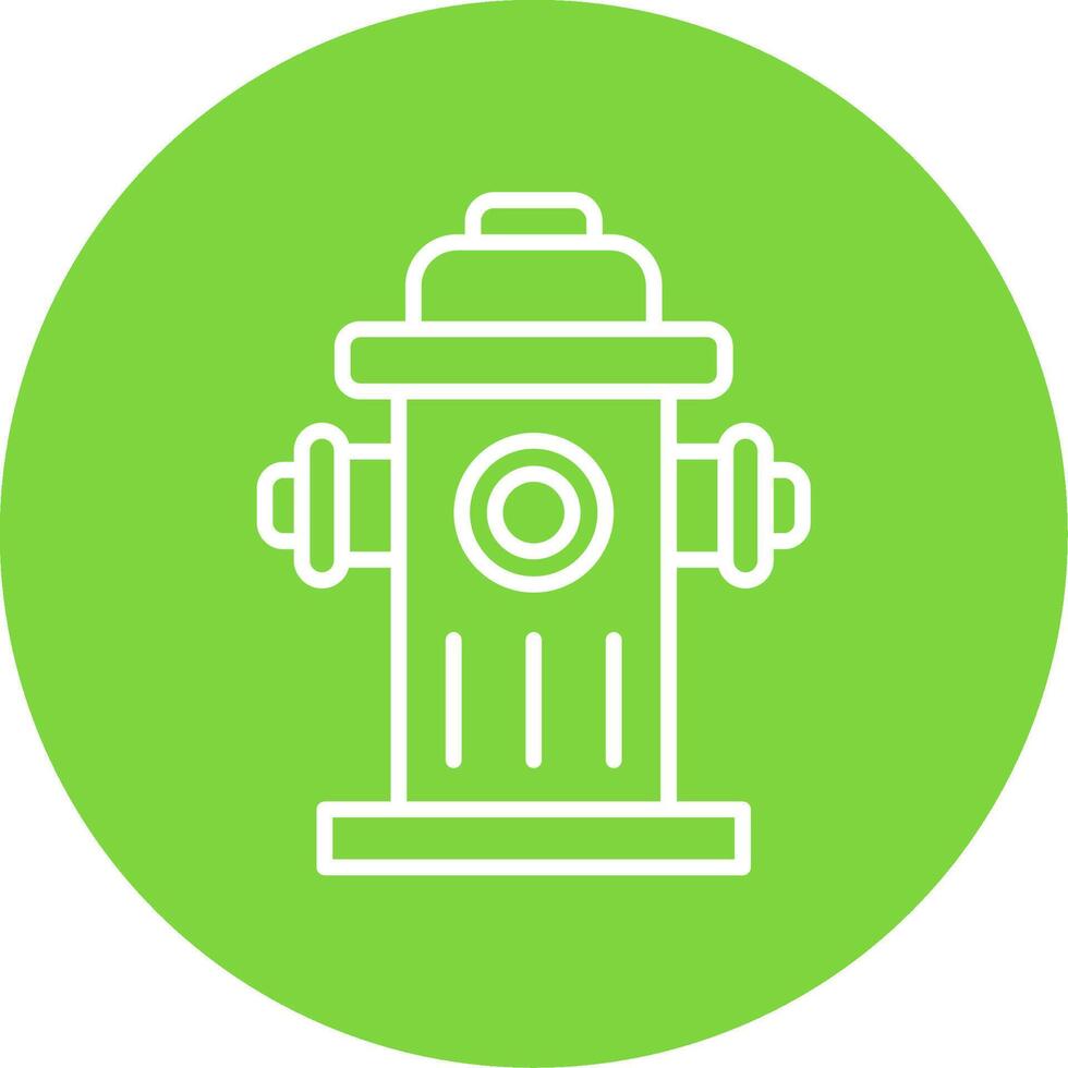 Fire Hydrant Multi Color Circle Icon vector