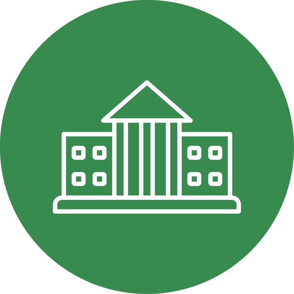 City Hall Multi Color Circle Icon vector