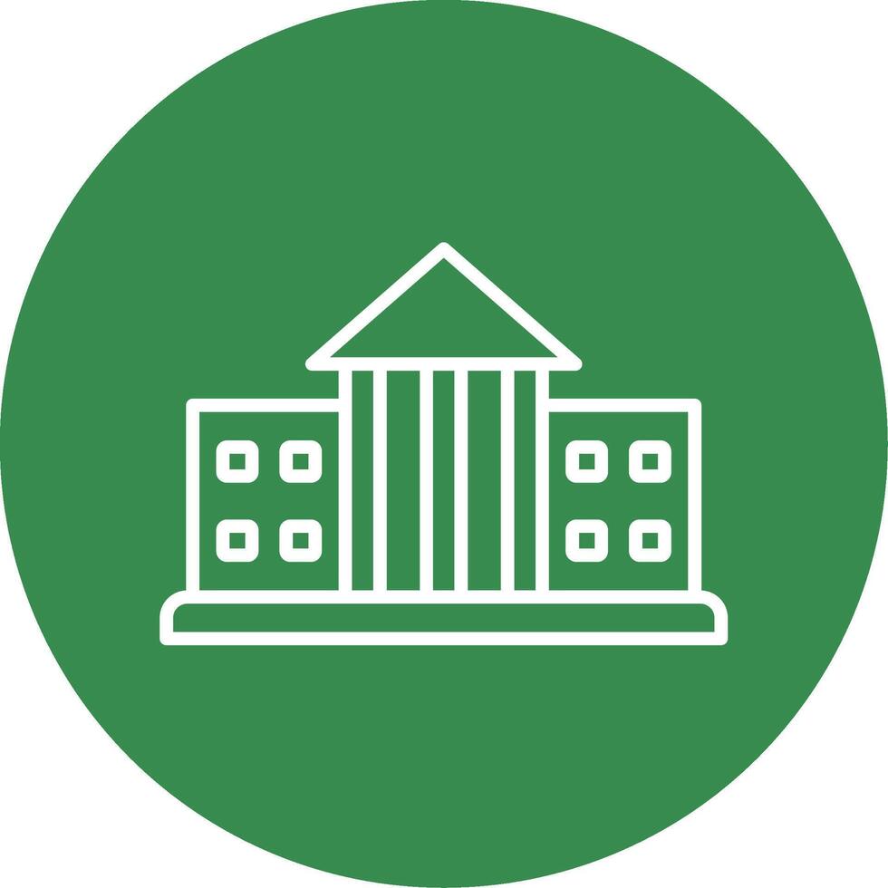 City Hall Multi Color Circle Icon vector