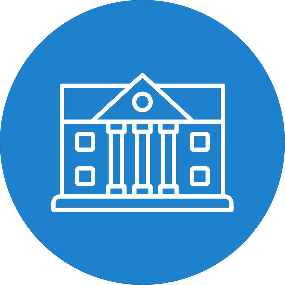 Bank Multi Color Circle Icon vector
