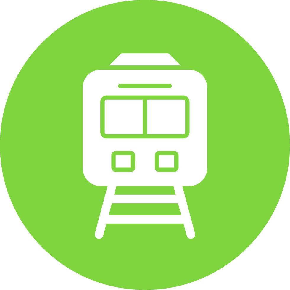 Train Multi Color Circle Icon vector