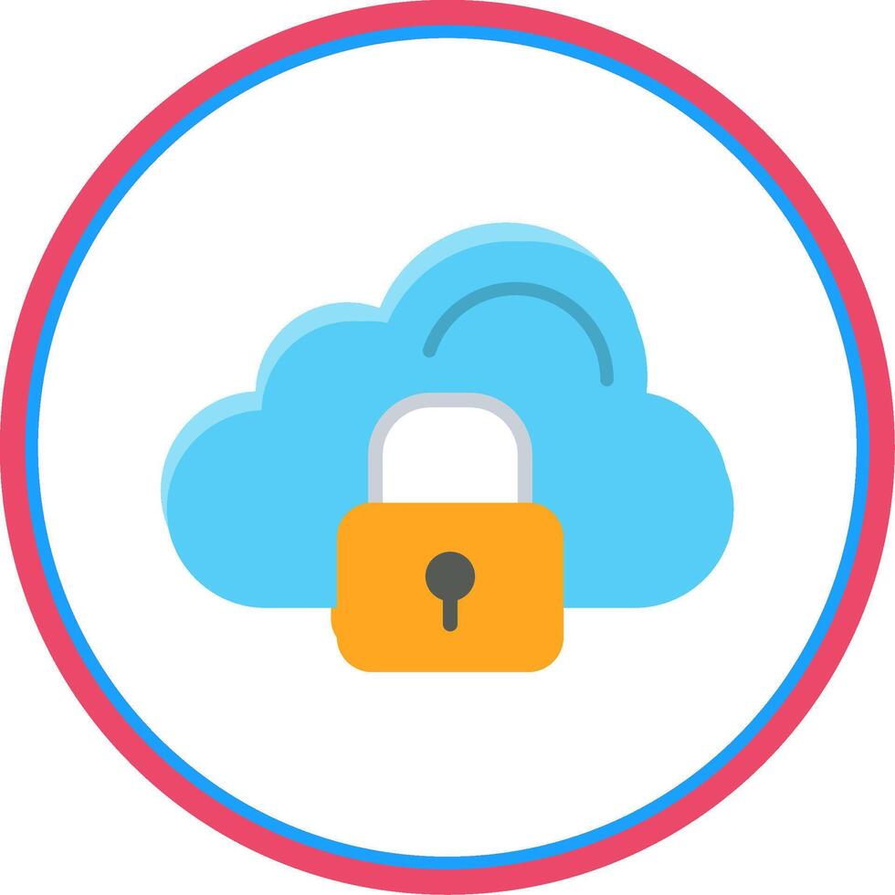 Cloud Flat Circle Icon vector