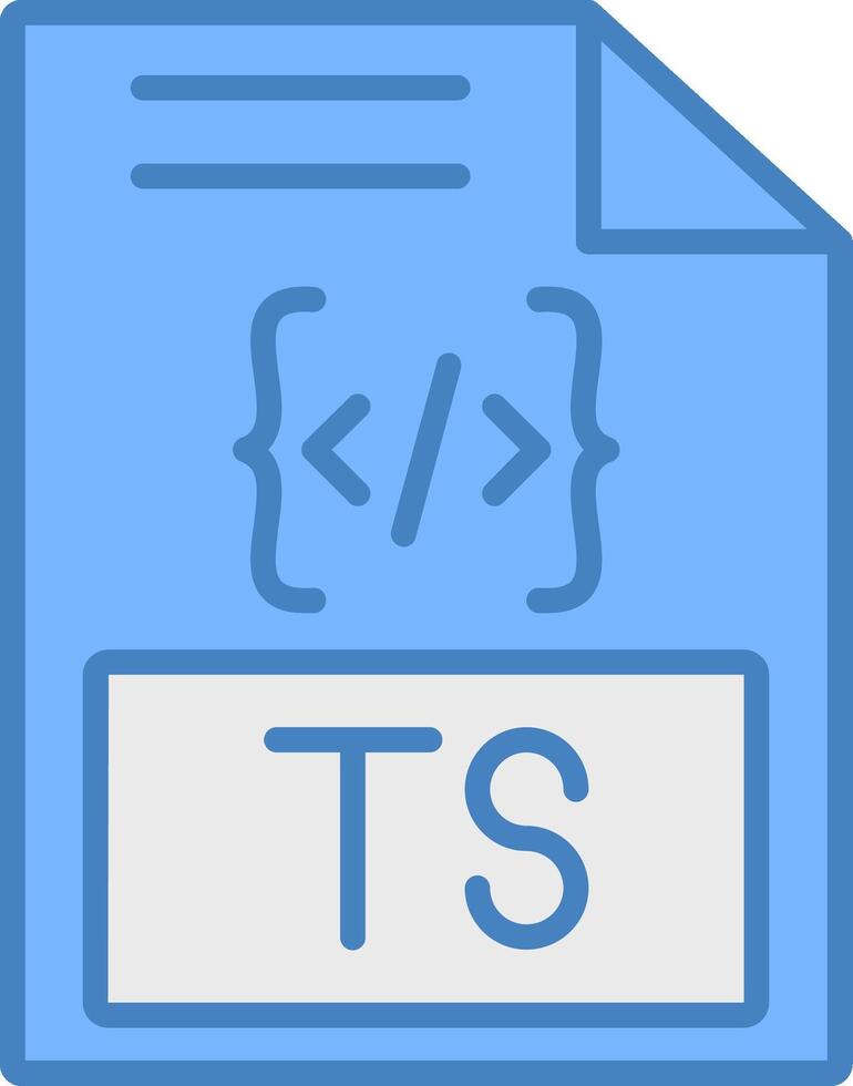 Ts Line Filled Blue Icon vector