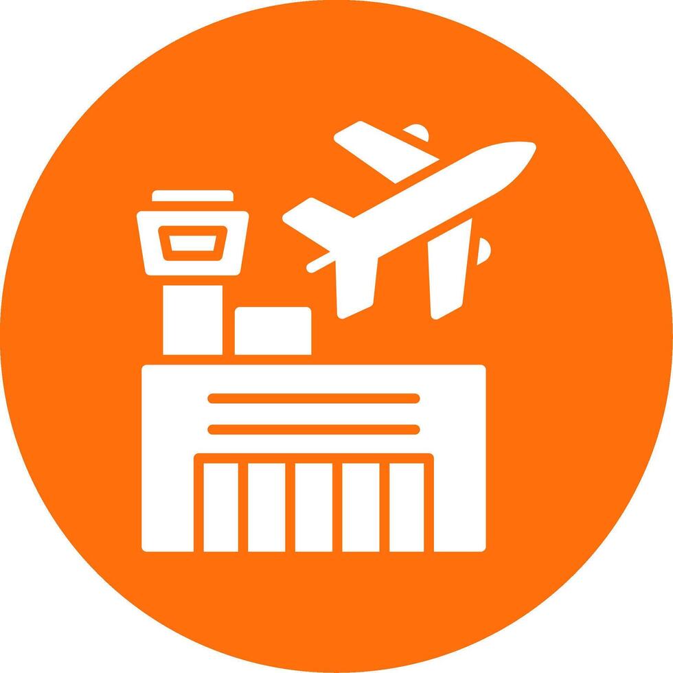 Airport Multi Color Circle Icon vector