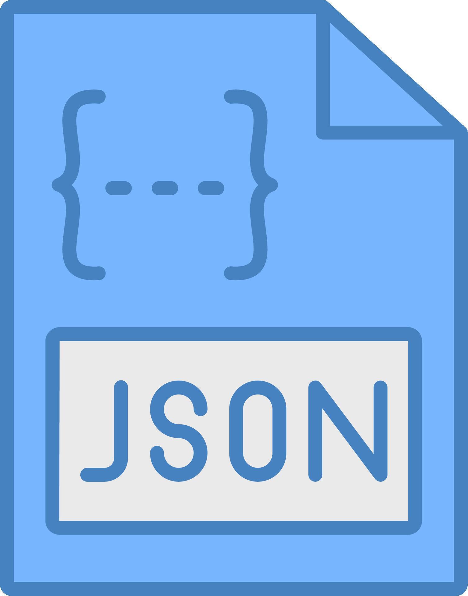 Json Line Filled Blue Icon 43596629 Vector Art at Vecteezy