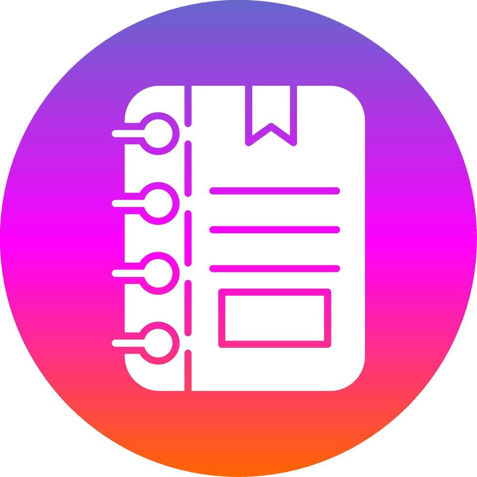 Note Glyph Gradient Circle Icon Design vector