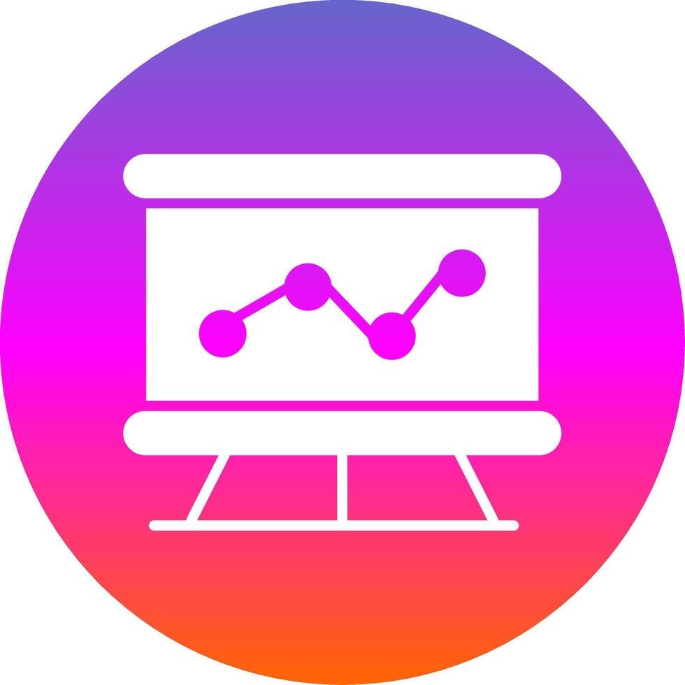 Whiteboard Glyph Gradient Circle Icon Design vector