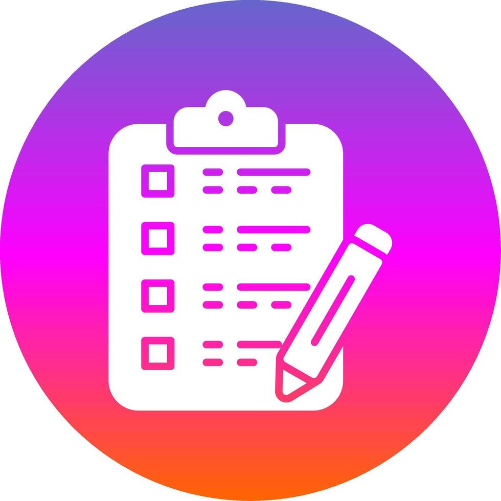 Writing Glyph Gradient Circle Icon Design vector