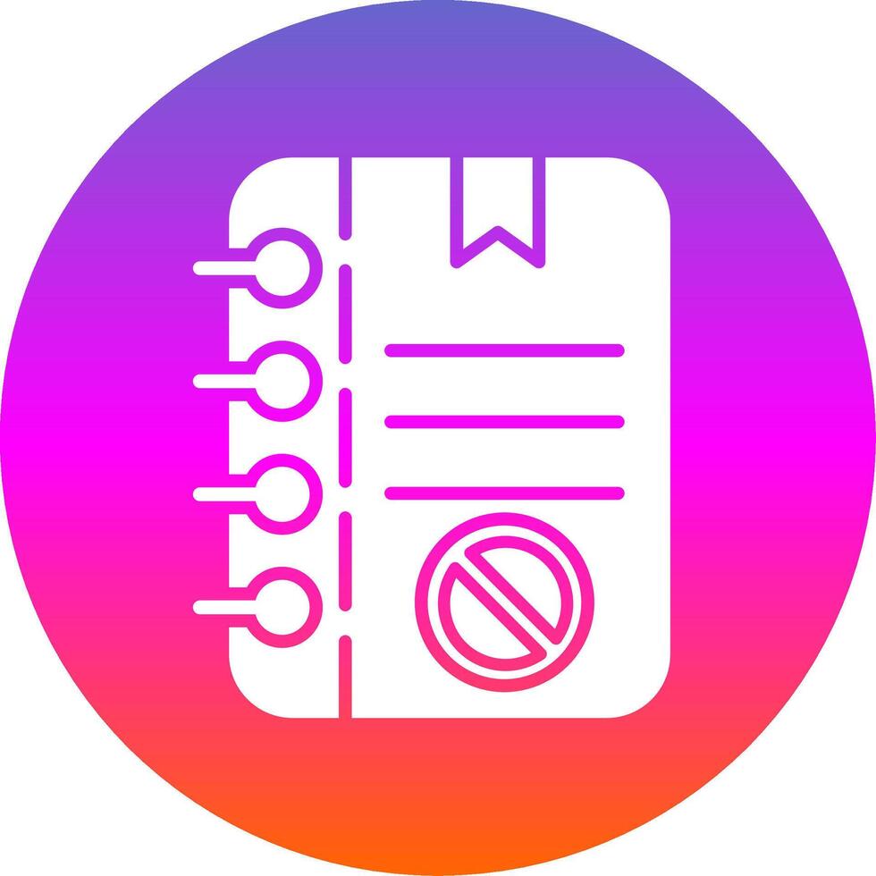 Notes Glyph Gradient Circle Icon Design vector