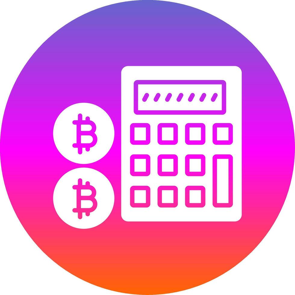 Calculator Calculator Glyph Gradient Circle Icon Design vector