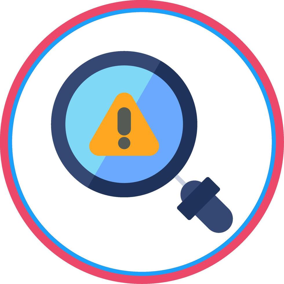 Magnifying Glass Flat Circle Icon vector