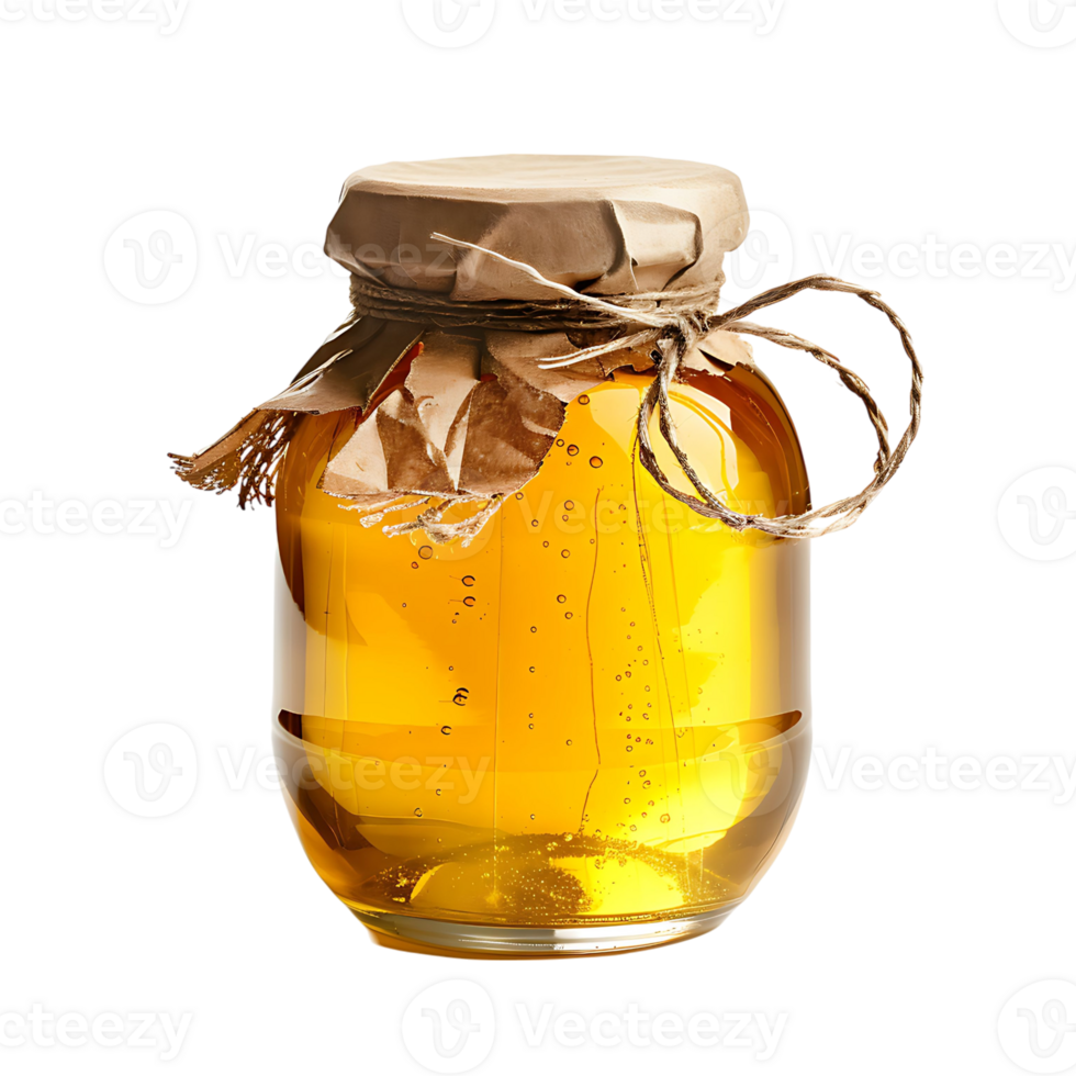 Sweet honey jar on isolated transparent background png