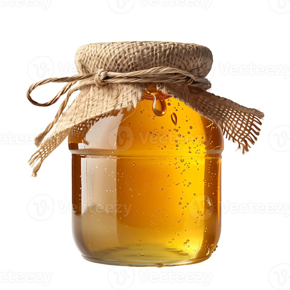 Sweet honey jar on isolated transparent background png