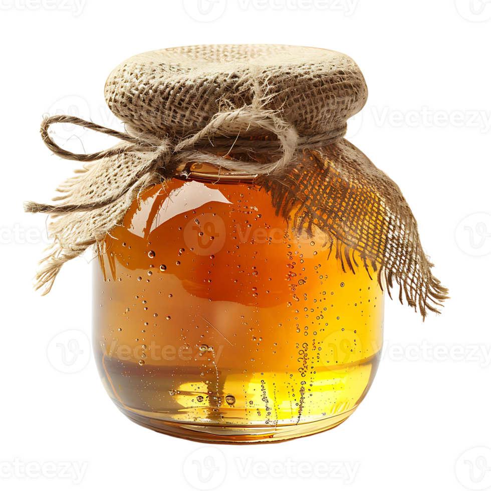 Sweet honey jar on isolated transparent background png