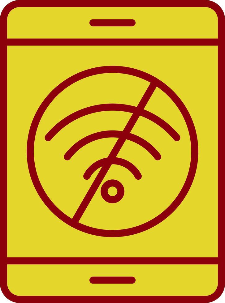 No Internet Vintage Icon Design vector