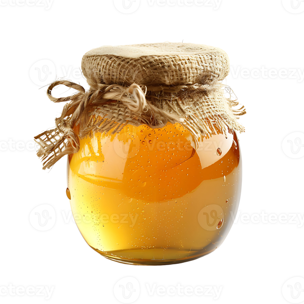 Sweet honey jar on isolated transparent background png