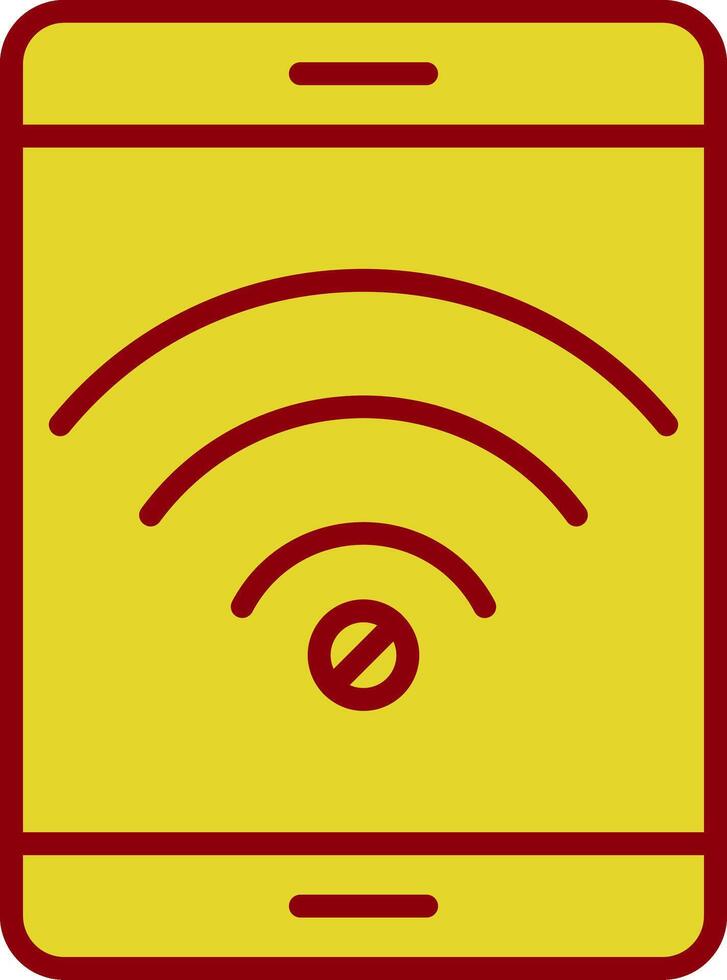 No Wifi Vintage Icon Design vector
