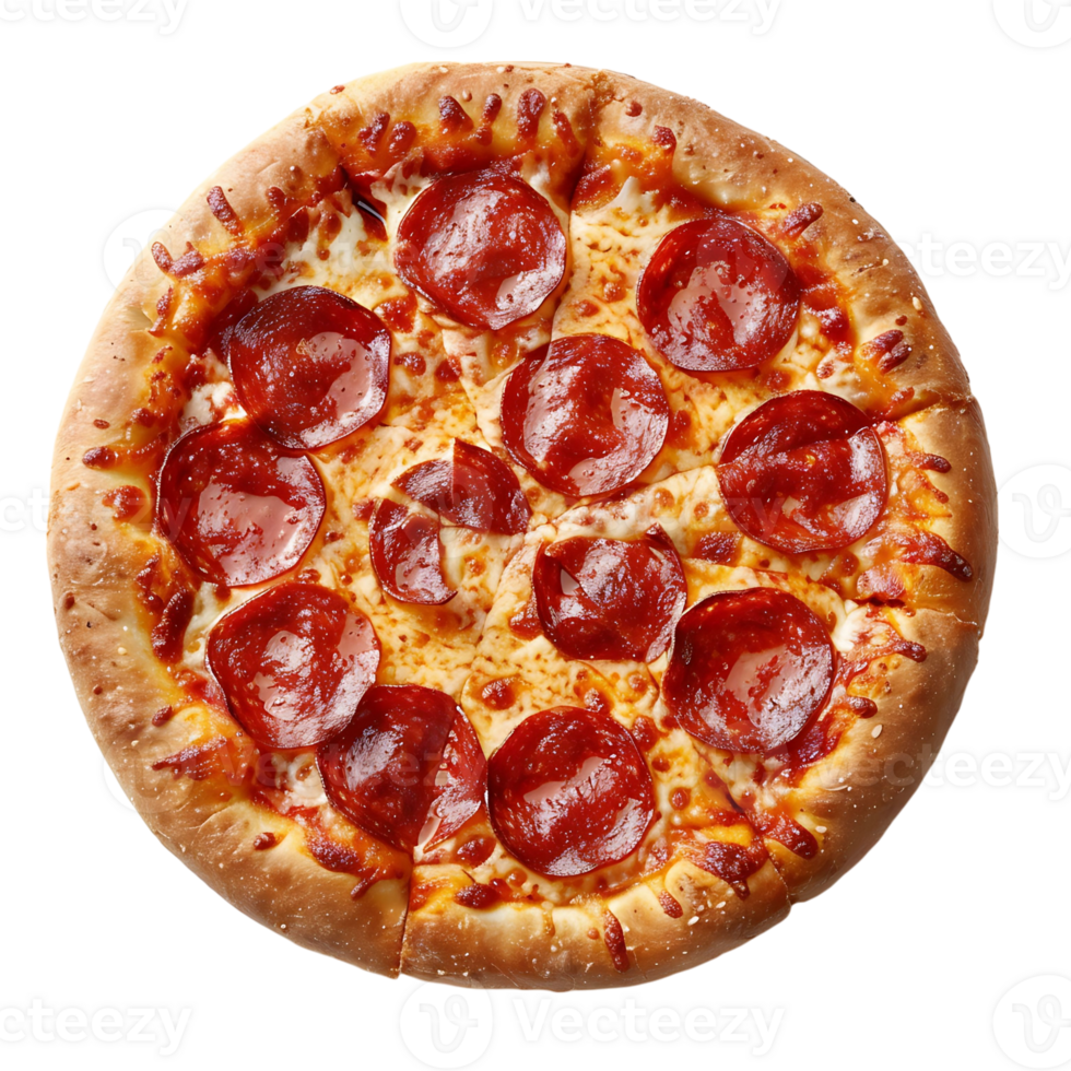 pepperoni pizza på isolerat transparent bakgrund png